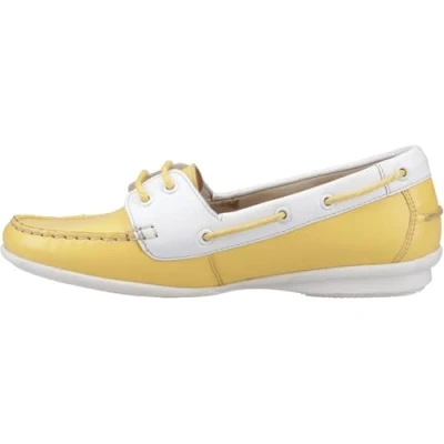 Abbildung von Hush Puppies Irene Leder Damen Gelbe Bootsschuhe