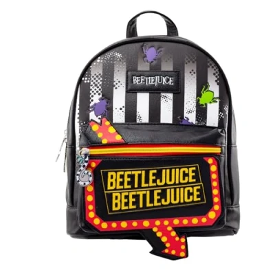 Abbildung von Pyramid International BEETLEJUICE Modischer Rucksack luxuriöses Kunstleder, einzigartiges Futter, passendes Reißverschluss Zubehör, Innen und Außentaschen, ikonisch bequem, eine lustige