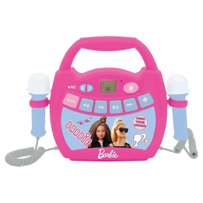 Abbildung von Lexibook Leuchtender digitaler Karaoke Player mit 2 Mikrofonen Barbie