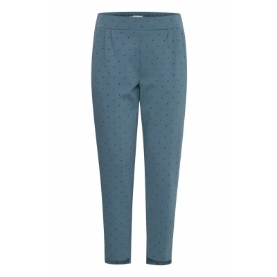 Abbildung von ICHI Ihkate Stoffhose, Damen, Größe: XXL, Blue mirage flock dot