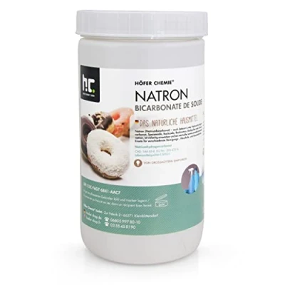 Abbildung von 1 kg Natron Backsoda Natriumhydrogencarbonat in Lebensmittelqualität (Natriumbicarbonat NaHCO3)