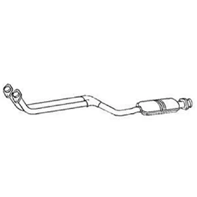 Abbildung von HELLA 8LB 366 021 711 Vorschalldämpfer vorne mit Anbauteilen MERCEDES BENZ: 190
