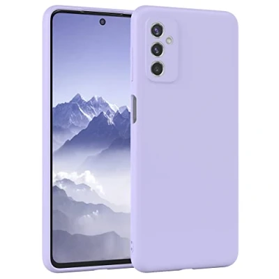 Abbildung von EAZY Case Silikonhülle für Samsung Galaxy M52 5G Hülle Silikon Lila weich stoßfeste Handyhülle Schutzhülle mit Kameraschutz Dünn Premium Schutz Cover TPU Bumper Lavendel Violett