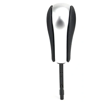 Abbildung von Schaltknauf Kohlefaser Auto Automatik Handball für BMW E39 E46 E53 E60 E61 E63 E64 E83 E81 E82 E87 E90 E91 E92 E93 (Color : Matt Silver Long)