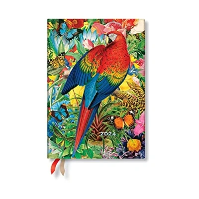 Abbildung von Tropical Garden (Nature Montages) Midi Vertical 12 month Dayplanner 2024 (Elastic Band Closure)