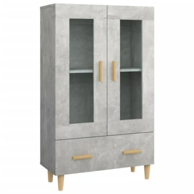Abbildung von vidaXL Highboard Sideboard Kommode Schrank Anrichte Beistellschrank Mehrzweckschrank Hochschrank Standschrank Betongrau 70x31x115cm Holzwerkstoff