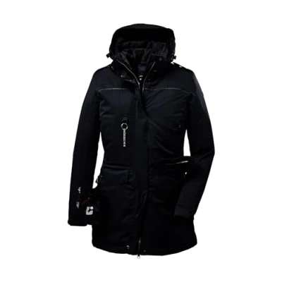 Abbildung von Killtec Damen Parka Funktionsparka mit abzippbarer Kapuze für Hundebesitzer Ostfold WMN PRK B wasserdicht, Winddicht, atmungsaktiv 00814 dunkelnavy 44