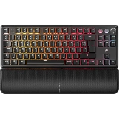 Abbildung von CORSAIR K70 PRO TKL RGB Mechanische Kabelgebundene Gaming Tastatur Geschmierte Hall Effekt MGX Einstellbare Schalter, Gleichzeitiger SOCD und Rapid Trigger, PBT Double Shot, 8000Hz, QWERTZ Schwarz
