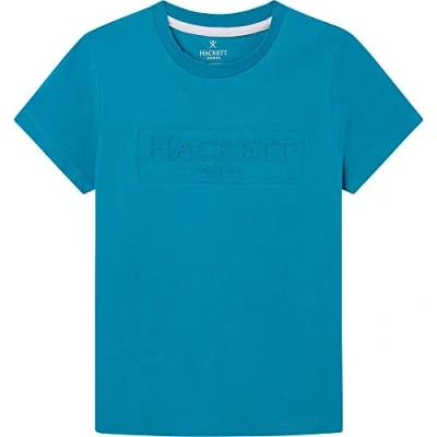 Abbildung von Hackett LONDON Jungen Emboss Tee T Shirt, Adriatic Blu, 15 Years