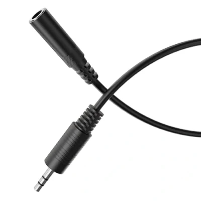 Abbildung von HDSupply Aux Verlängerungskabel, 5,00m Klinkenkabel Verlängerung, 3 polig Stereo 3,5 mm Klinke Audio, Audiokabel für Kopfhörer, Soundbar, Fernseher, Auto, Radio, Schwarz
