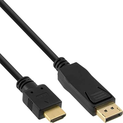 Abbildung von InLine® DisplayPort zu HDMI Konverter Kabel, schwarz, 7,5m