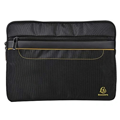 Abbildung von Exacompta 17134E Premium Laptoptasche Exactive für Notebooks und Tablets bis 13,3&quot; mit einer Fronttasche, den sicheren Transport wasserabweisend ideal Schule, Uni Arbeit, schwarz