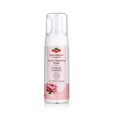 Abbildung von OTACI Sanfter Reinigungsschaum für Empfindliche &amp; Alle Haut, mit Damaszener Rose und Bio Aloe Vera, Natürlich Vegan
