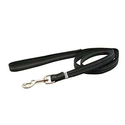 Abbildung von Gummierte Leine mit Handschlaufe schwarz, 200 cm (2 m)