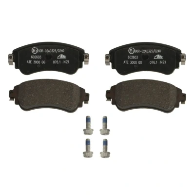 Abbildung von ATE 13.0460 2603.2 Bremsbelagsatz exkl. Verschleißwarnkontakt mit Bremssattelschrauben CITROËN: C4 II Schrägheck, Kasten / Schrägheck