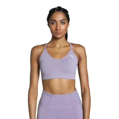 Abbildung von Puma MOVE Shapeluxe Seamless Sportbh mit leichter Stützkraft, Damen, Größe: Large, Pale plum