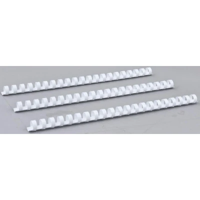Abbildung von Renz Plastikbinderücken US Teilung, 21 Ringe für DIN A4, Durchmesser 14 mm, weiß