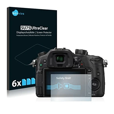 Abbildung von Savvies 6 Stück Schutzfolie für Panasonic Lumix DMC GH4 Displayschutz Folie Ultra Transparent