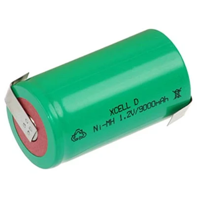 Abbildung von XCell Mono D Akku Zelle 9000mAh / 1,2V NIMH mit Z Lötfahne Hochleistungs Markenzelle in Industriequalität