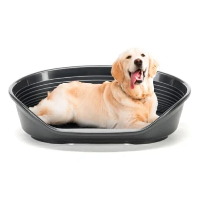 Abbildung von Ferplast Hundebett Plastik Deluxe Schwarz Hundekorb 111x80,5x33,5 ...