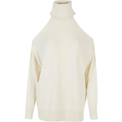 Abbildung von Urban Classics Turtelneck Strickpullover, Damen, Größe: XXL, Whitesand