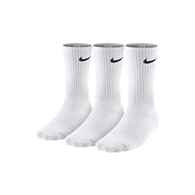 Abbildung von Nike Unisex Trainingssocken 3 Paar Lightweight Crew, Weiß (White/Black), Gr. 38 42 (Herstellergröße:M)