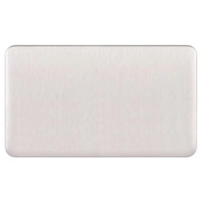Abbildung von Schneider Electric GGBL8020SS Lisse Screwless Deco, Doppelte Zierplatte, Blank, Edelstahl