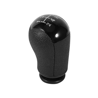 Abbildung von Hlyjoon Schaltknauf 5 Gang Auto Schaltknopf Kfz Manuell Schalthebel ABS Kunststoff für Focus Mondeo MK3 S MAX C Mustang Galaxy Fiesta MK6 Transit(Schwarz)