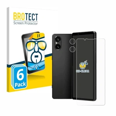 Abbildung von BROTECT (6 Stück Schutzfolie für Sony Xperia 5 V (Display+Kamera) Displayschutz Folie Ultra Klar