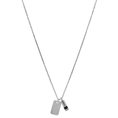 Abbildung von Diesel Double Pendant Halskette silvercoloured, Herren, Größe: One Size, Silver coloured