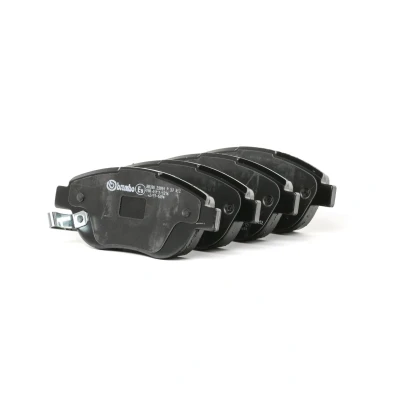 Abbildung von BREMBO P 59 052 Bremsbelagsatz mit akustischer Verschleißwarnung Bremssattelschrauben Zubehör OPEL: Corsa D Schrägheck, FIAT: 500L