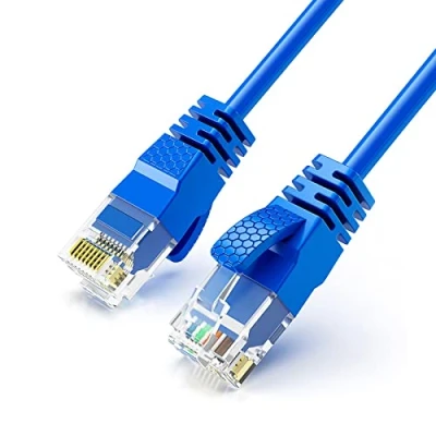 Abbildung von Reulin Ultradünnes Ethernet Kabel, Hochgeschwindigkeits Internet Draht, Cat6 Lan 1 GHz Gigabit RJ45 Netzwerkkabel, Patchkabel für Smart TV Computer Laptop Android Box PS5 Xbox (2M, Blau)