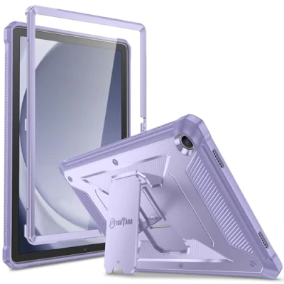 Abbildung von Fintie Tuatara Stoßfeste Schutzhülle für Samsung Galaxy Tab A9 Plus/A9+ 5G 11 Zoll 2023 Modell (SM X210/X216/X218), Rugged Unibody Hybrid Bumper Kickstand Cover Eingebauter Displayschutz, Lila