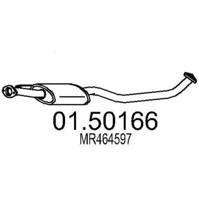 Abbildung von MTS 01.50166 Mittelschalldämpfer 930 MITSUBISHI: Pajero Pinin