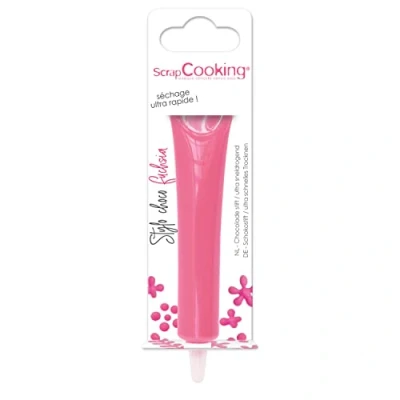 Abbildung von ScrapCooking Schokoladenstift Fuchsia Rosa Zuckerschrift 25 g Essbarer Dekorativer Zuckerstift Schreiben und Zeichnen Beschriftung von Fondant, Glasuren, Torten 6814