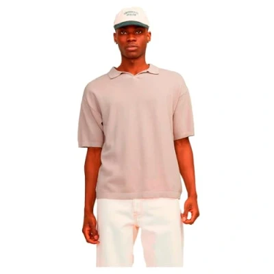 Abbildung von Jack &amp; Jones Einfarbig Poloshirt, Herren, Größe: Large, Moonbeam