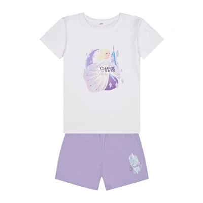 Abbildung von ONOMATO! Frozen 2 Die Eiskönigin ELSA Mädchen Sommer Schlafanzug Shorty Pyjama Set kurz, Größe Kids:110 116