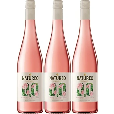 Abbildung von Miguel Torres Natureo Free Rosado Roséwein alkoholfrei Wein halbtrocken Spanien I Visando Paket (3 Flaschen)