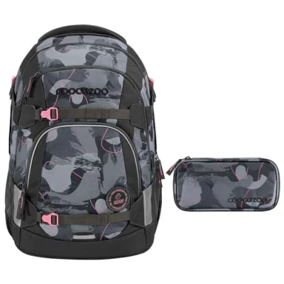 Abbildung von coocazoo Schulranzen Schulrucksack Set MATE Bubble Brush 2 teilig (Rucksack, Mäppchen), ergonomisch, reflektiert, Körpergröße: 135 180 cm