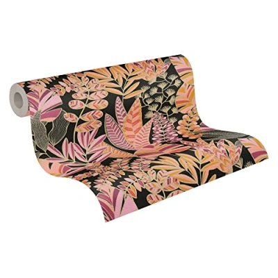 Abbildung von A.S. Création Vliestapete &quot;Antigua Tapete Floral&quot;, matt, Pflanzen mit Blättern Retro Bunt