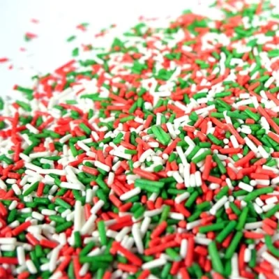 Abbildung von Streuselheld Jimmie`s Christmas 40g Streusel zum Dekorieren und Verzieren von Gebäck aller Art wie Torten Kuchen Keksen Zuckerstreusel