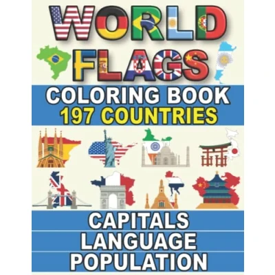 Abbildung von World Flags Coloring Book: A Great Geography Gift for Kids and Adults Learn More About this Beautiful