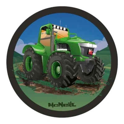 Abbildung von McNeill McAddys Magnetmotive für Schulranzen Traktor grün