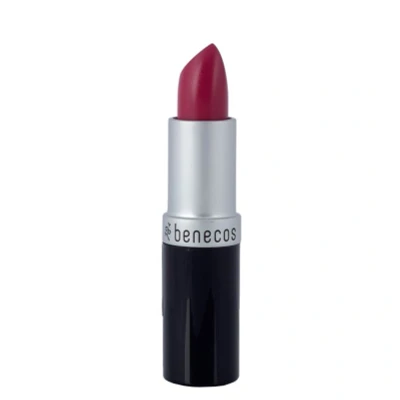 Abbildung von benecos Naturkosmetik Lipstick schimmernd mit Bio Jojobaöl &amp; Bienenwachs pink rose