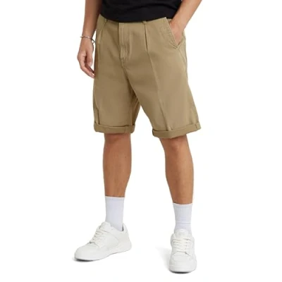 Abbildung von G Star RAW Herren Pleated Chino Shorts, Beige (Safari D24544 C962 B444), 29