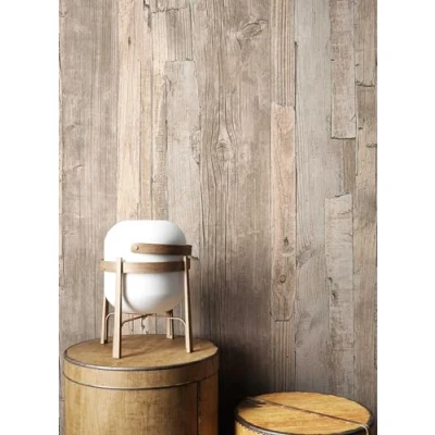 Abbildung von Newroom Vliestapete, Tapete Holzoptik Holztapete 3d Optik Vintage Holz Holzwand Vliestapete Wohnzimmer Schlafzimmer Büro Flur Holzbalken Holzlatten