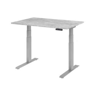 Abbildung von Hammerbacher Schreibtisch XDKB12 Beton/Silber