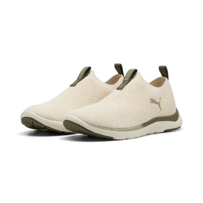 Abbildung von PUMA Damen Softride Remi Slip on Knit WN&#039;s Straßen Laufschuh, Warmweiß dunkel Loden Lux Army, 38 EU