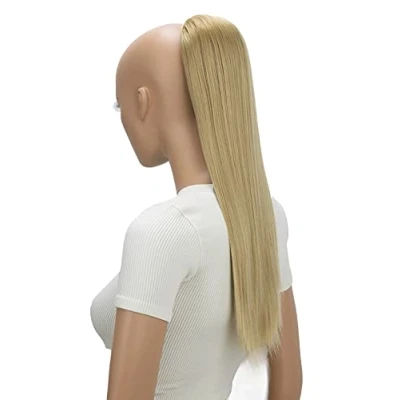Abbildung von CAISHA 55cm Haarteil Nina mit Kordelverschluss Zopf Haarverlängerung Glatt Hellblond PH507