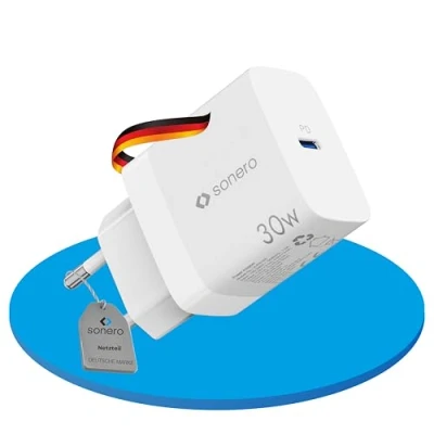 Abbildung von sonero USB C GaN Ladegerät 1 Port 30W PD weiß
